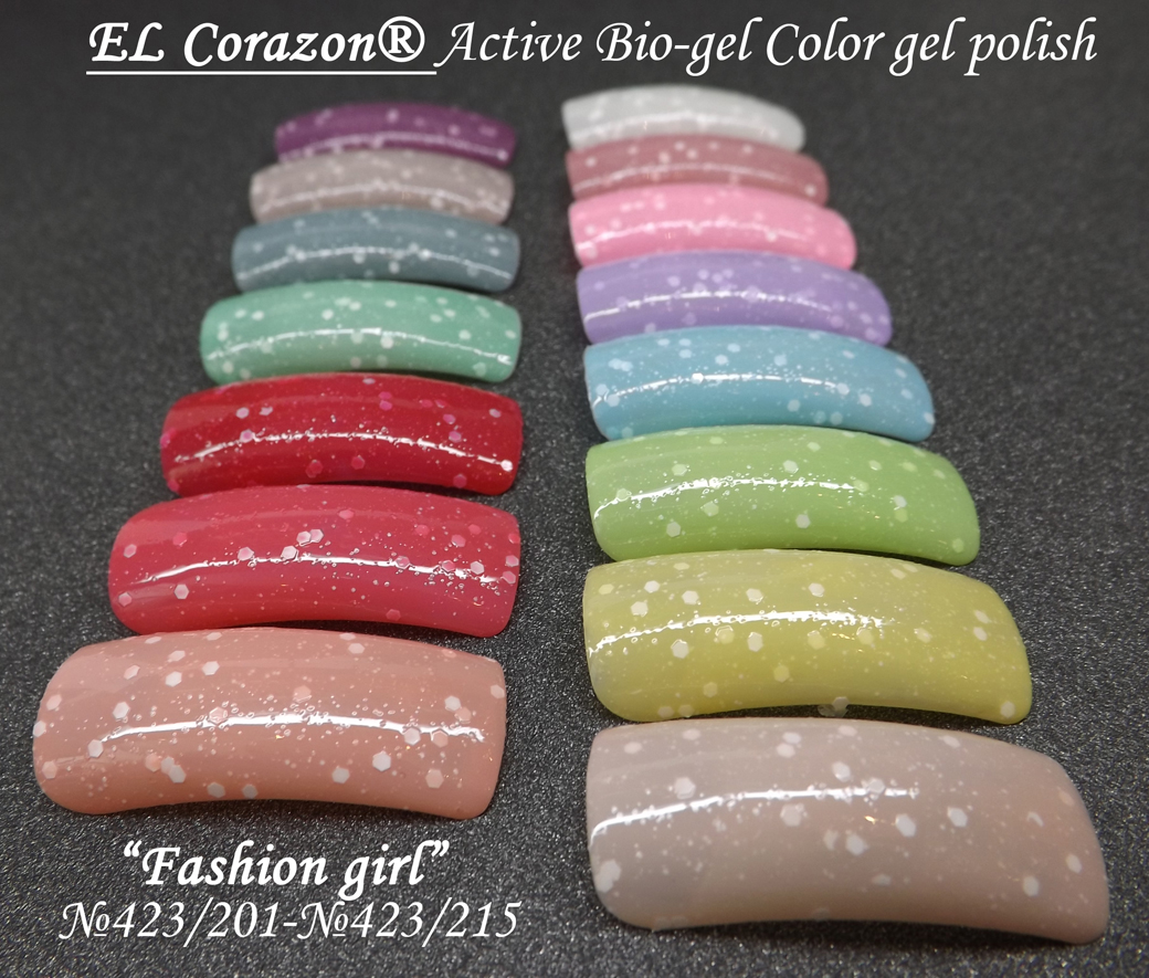 EL Corazon Active Bio-gel Color gel polish Fashion girl 423/201 - 423/215
