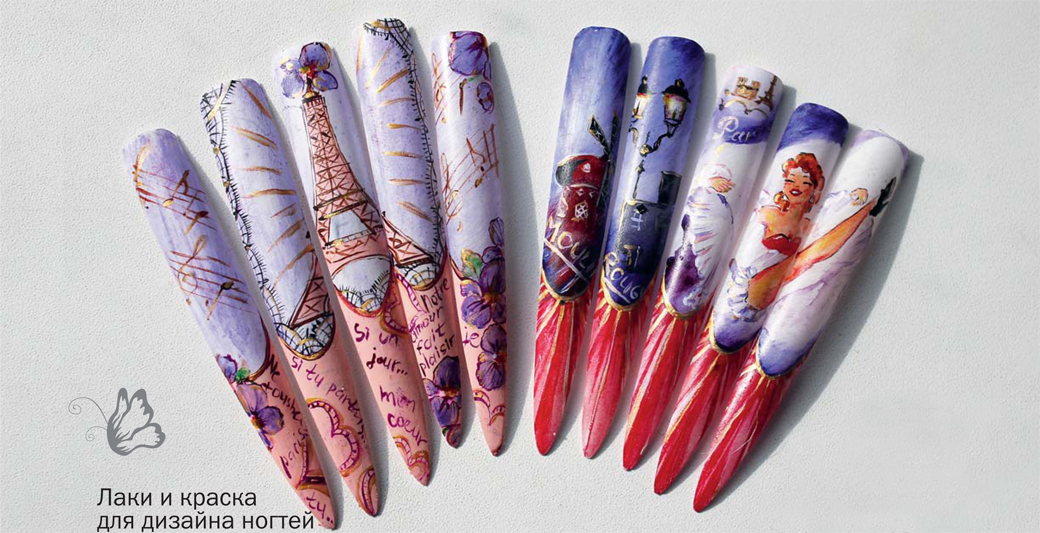 краска в дизайне ногтей, дизайн ногтей фото, красивые ногти