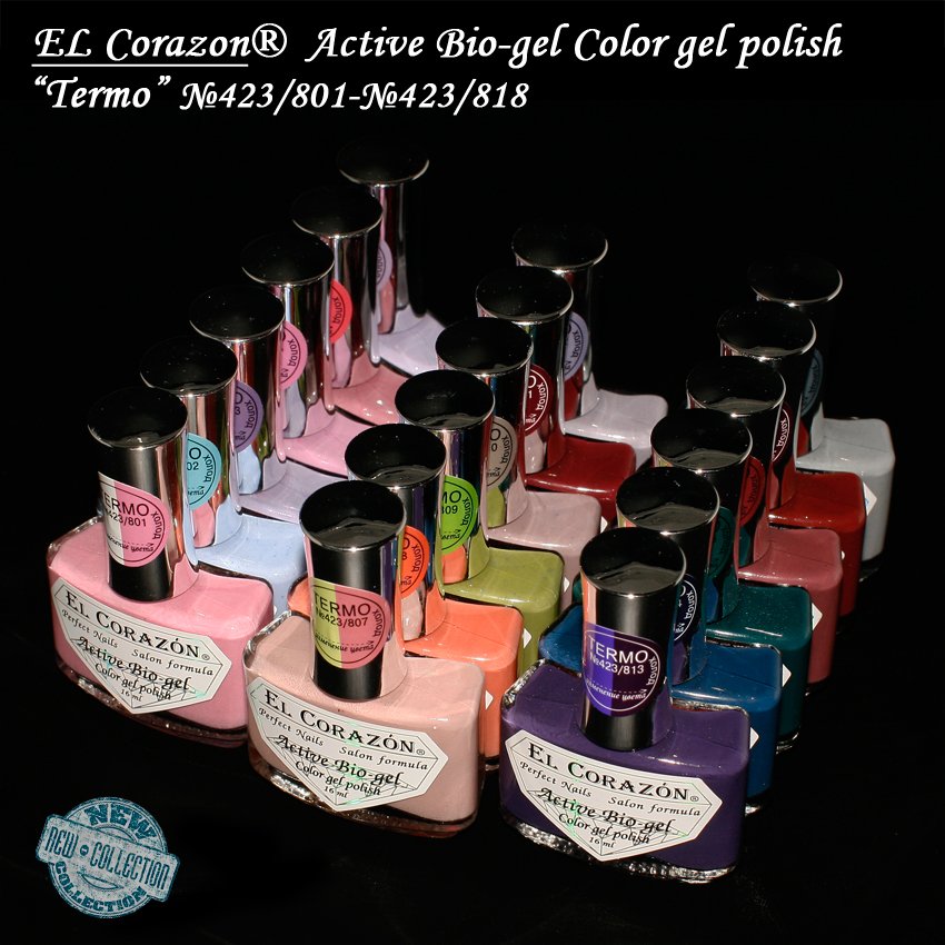 EL Corazon Termo ctive Bio-gel Color gel polish, биогель термо