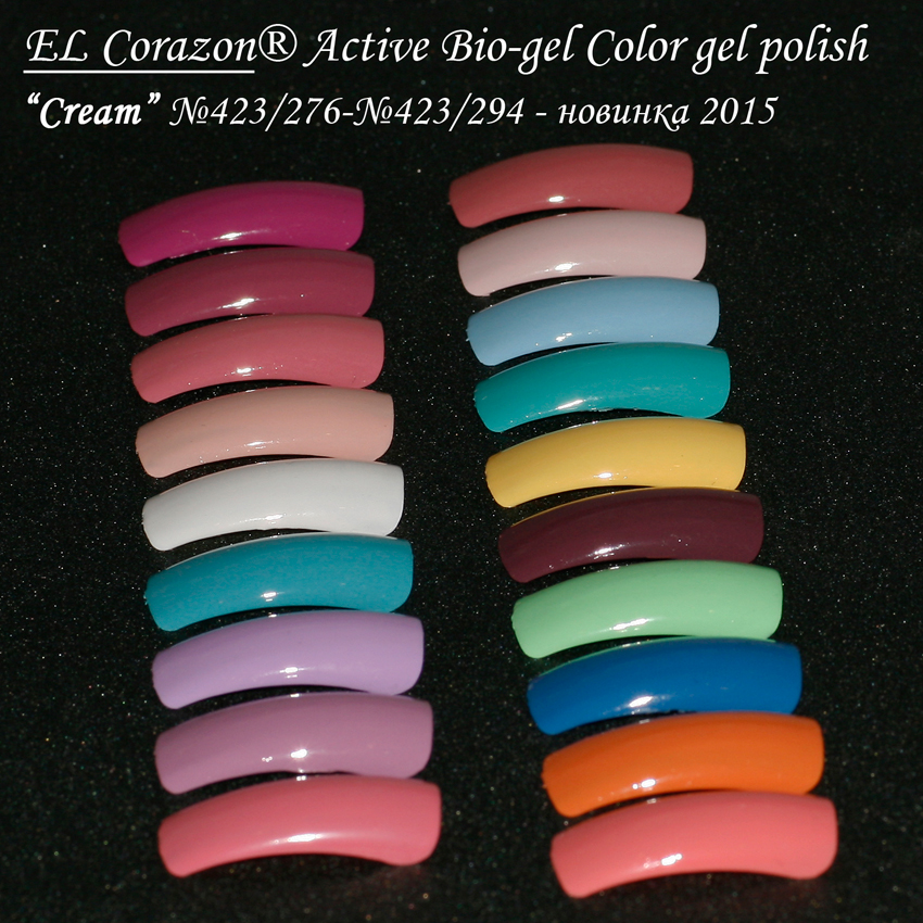 El Corazon Active Bio-gel Color gel polish Cream №423/276-№423/294