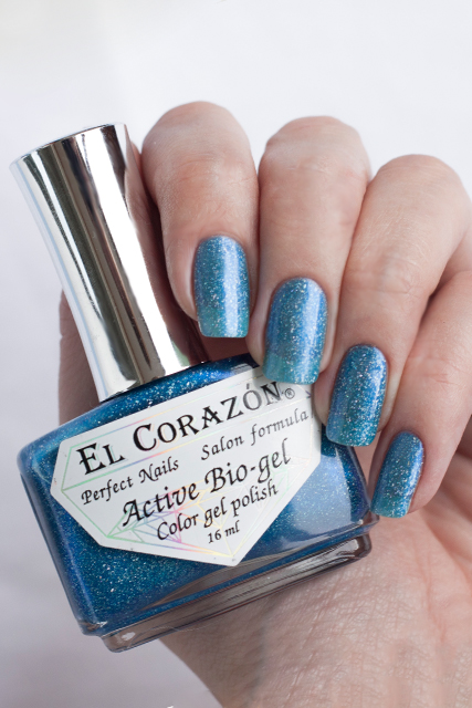 423/465 Gemstones: Aquamarine Active Bio-gel Color gel polish EL Corazon   