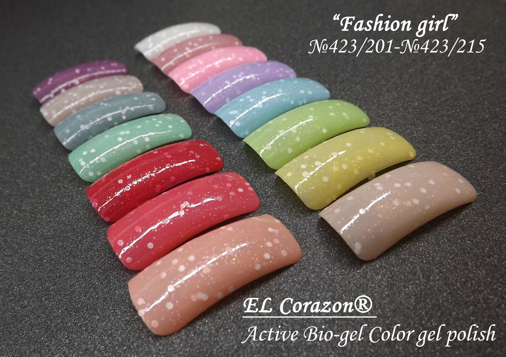 EL Corazon Active Bio-gel Color gel polish Fashion girl №423/201 - №423/215