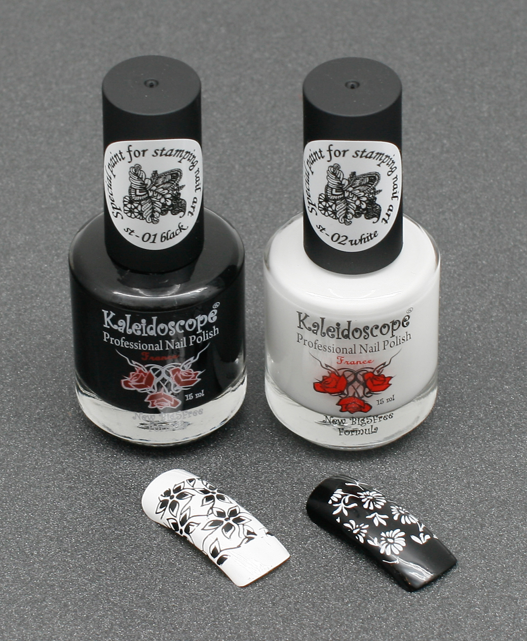 EL Corazon Kaleidoscope Special paint for stamping nail art st-01 black (черный) st-02 white (белый)