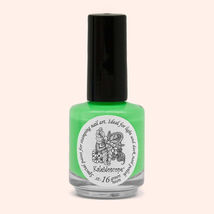EL Corazon Kaleidoscope Special paint for stamping nail art st-16 green neon купить