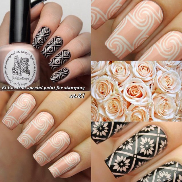 EL Corazon Kaleidoscope Special paint for stamping nail art st-81 bisque
