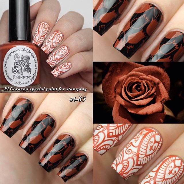 EL Corazon Kaleidoscope Special paint for stamping nail art st-85 brown