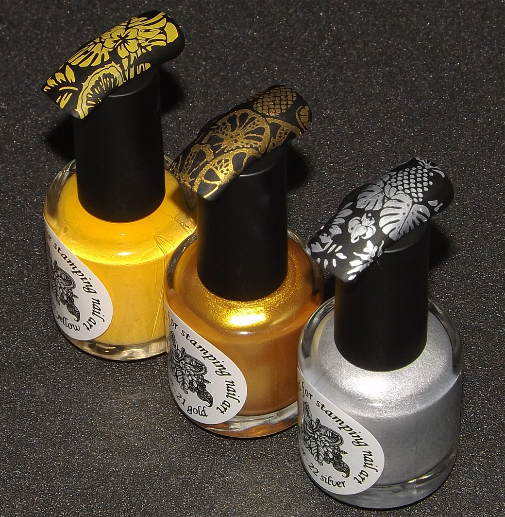 EL Corazon Kaleidoscope Special paint for stamping nail art st-05 yellow, st-21 gold, st-22 silver купить
