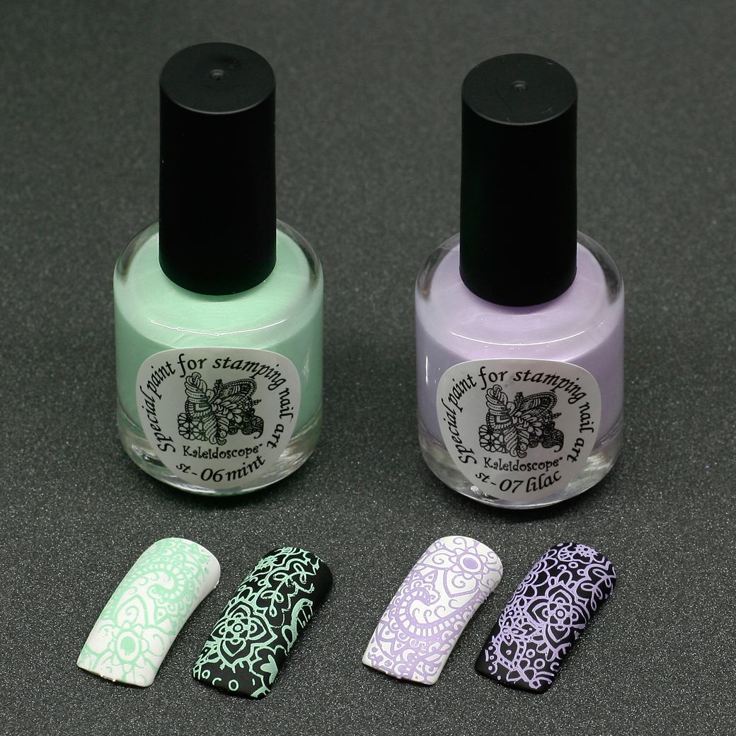 EL Corazon Kaleidoscope Special paint for stamping nail art 
№st-06 mint, №st-07 lilac
