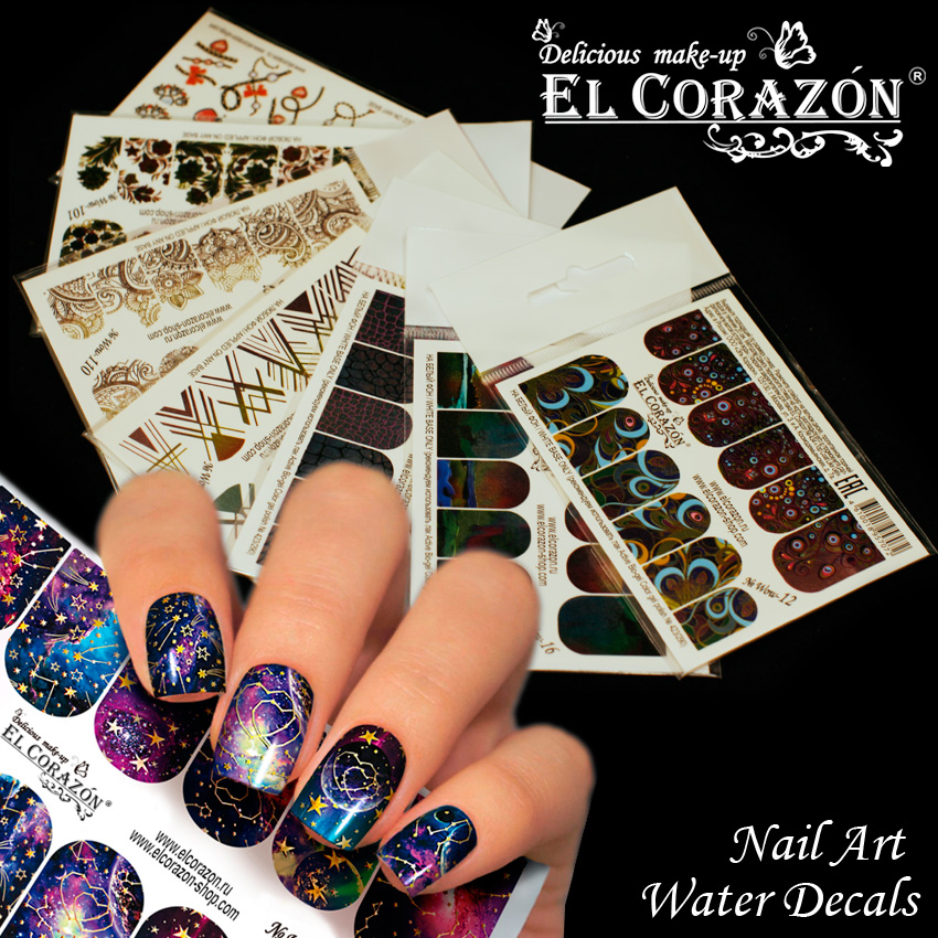 EL Corazon слайдер дизайн для ногтей, EL Corazon слайдеры для ногтей, слайдеры для ногтей фото, слайдеры для ногтей купить